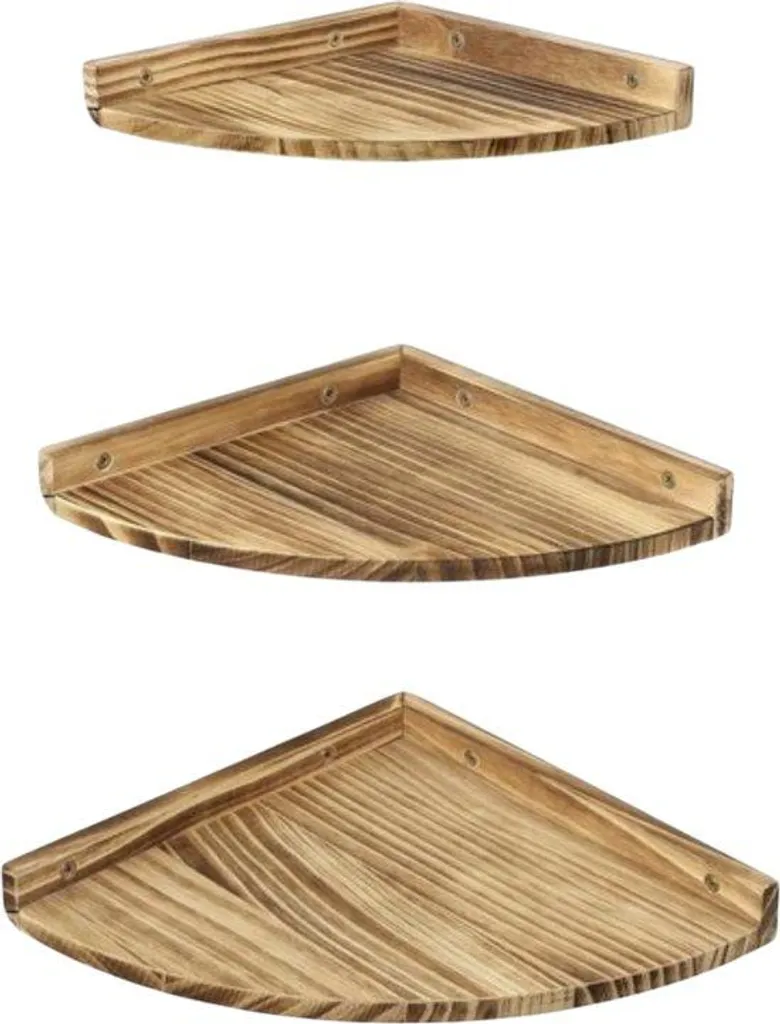 Étagère suspendue en bois flottant Lot de 3 pour décoration intérieure
