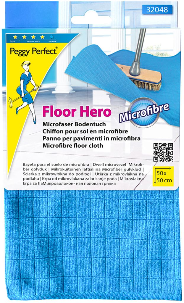Peggy Perfect Microfaser Bodentuch "Floor Hero" blau