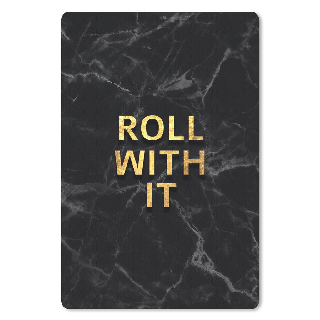 MuchoWow Mauspad Mousepad Zitate - Sprichwörter - Gold - Marmor 40x60 cm - Mousepads - Maus Mat - Pad - Mausunterlage - Schreibtisch Accesoire