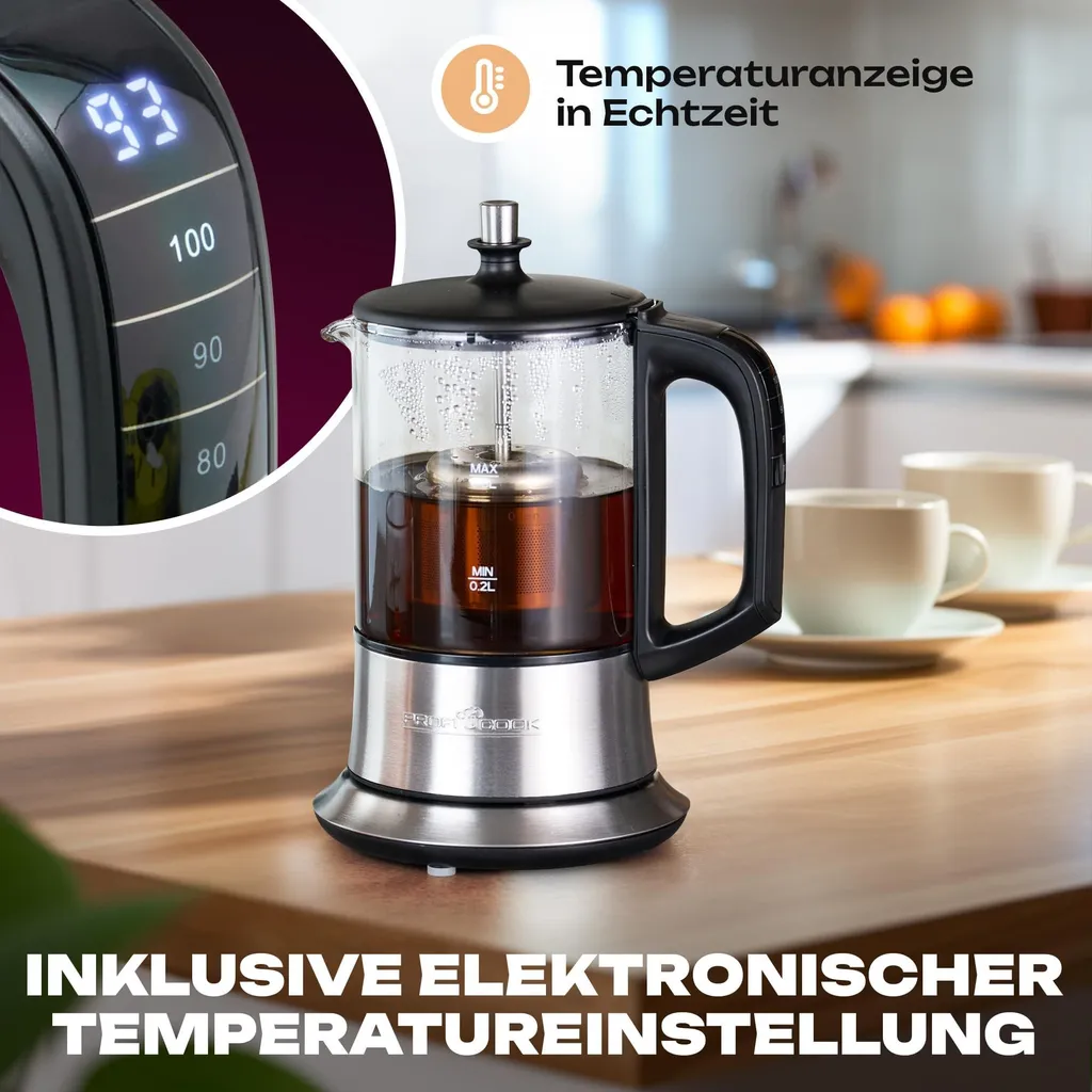 Clatronic PC-TK 1165 Bollitore e Teiera 2-in-1 Acciaio 1100W - 17