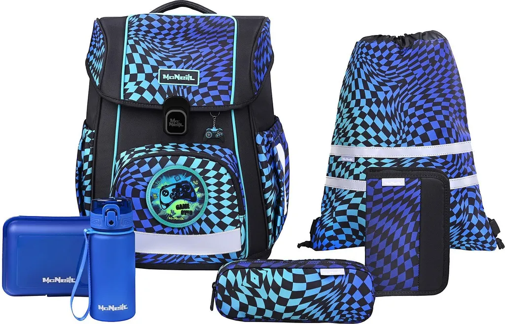 Set scolaire 9 pièces McNeill Bravo Gamer noir avec dos ergonomique