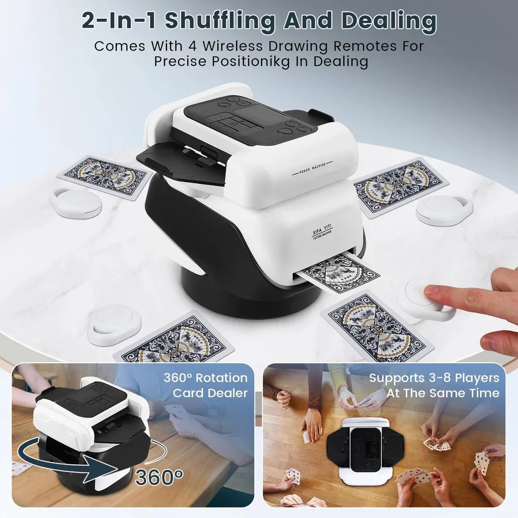 TGHongKy 2 in 1 Distributeur Automatique de Cartes et Mélangeurs de