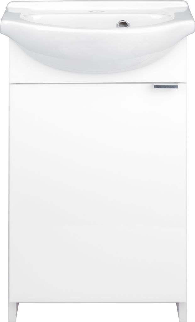 DomoDomo Badezimmerschrank mit Waschbecken 86x40 weiß Kredo