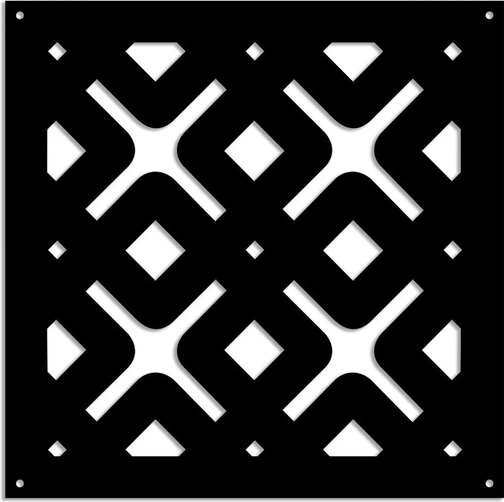 Pannello Decorativo Traforato 73x73 HORIZONTE Nero | Magia di Luci e Ombre