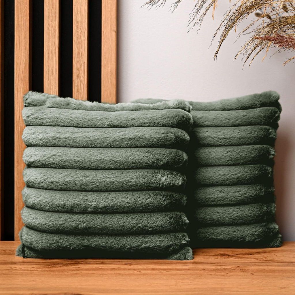 MG Design 2er Set Kissenbezüge 30 x 30 cm in Grün - mit Produktbild 