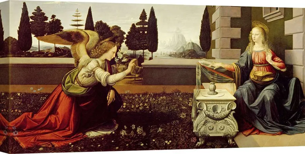 Décoration murale : Tableau sur toile L'Annonciation - 140x70 cm Géant