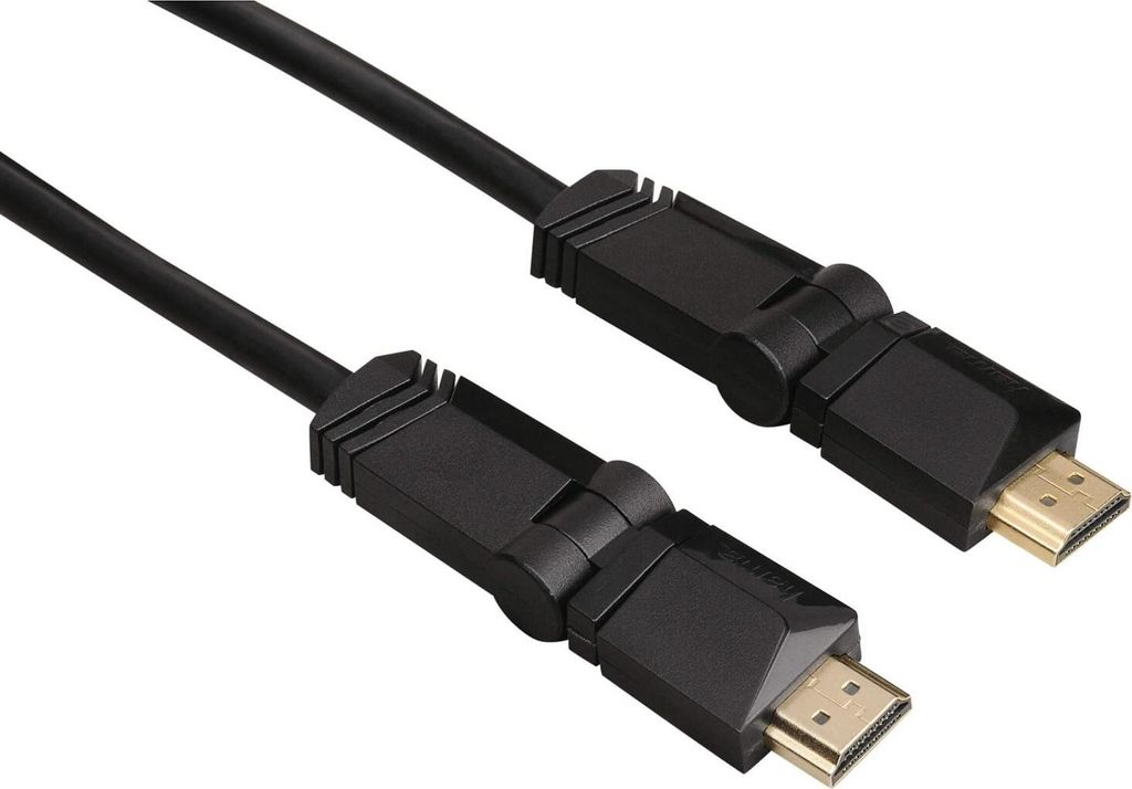 HAMA Kabel HDMI Ethernet Rotating Gold Schwarz 1.5m