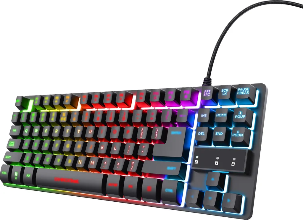 Clavier Gaming USB Trust Thado GXT 833 pour PC et PS5 - Noir et Argent