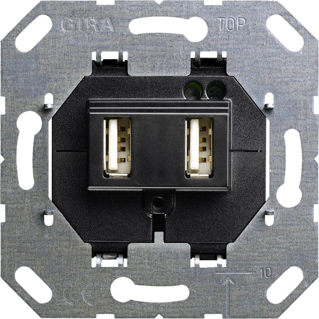 GIRA Einsatz USB-Steckdose Standard 55, E2, Event Klar, Event, Event Opak, Esprit, ClassiX, System 55 235900 (235900)