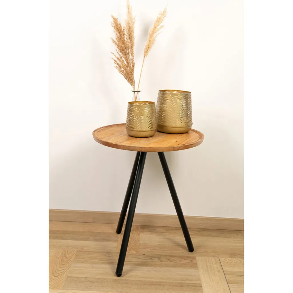 Table basse bois manguier 44,5cm : la solution déco pour petit espace - 2