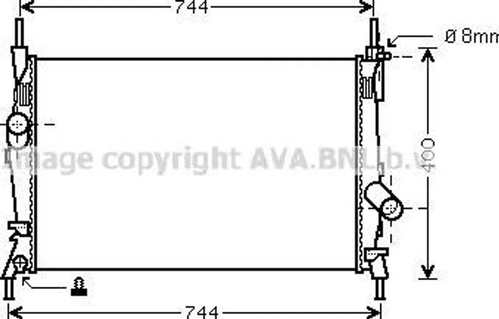 Radiateur Moteur AVA FD2403 pour Transit - Remplacement OE 4714582