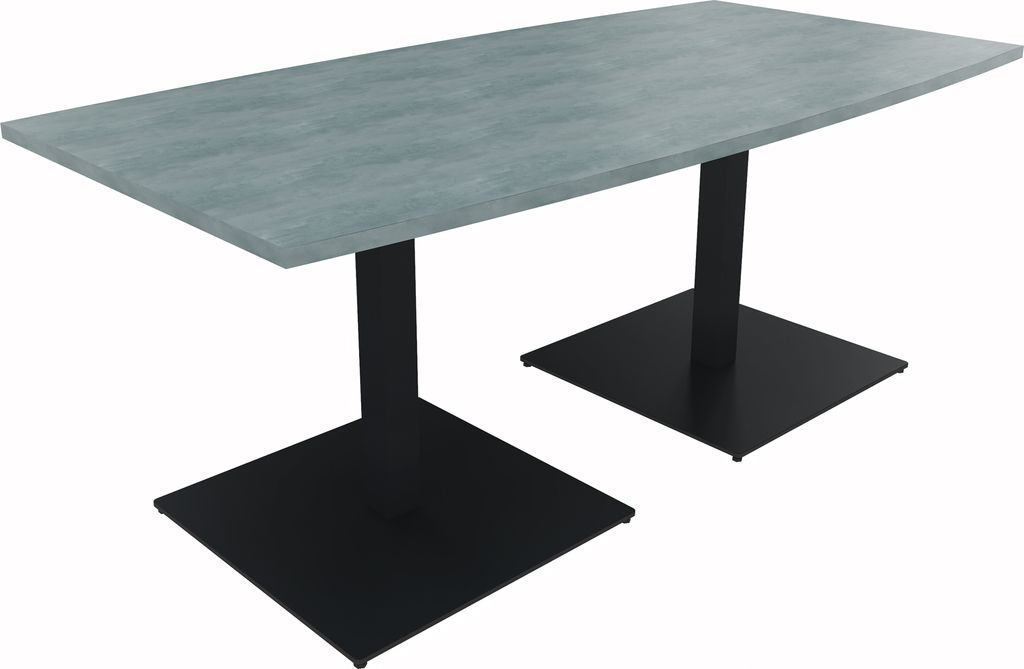 Bespr.ti. Tonneau Tellerfuß Quadrat B1800xT800/900xH720 an/Beton