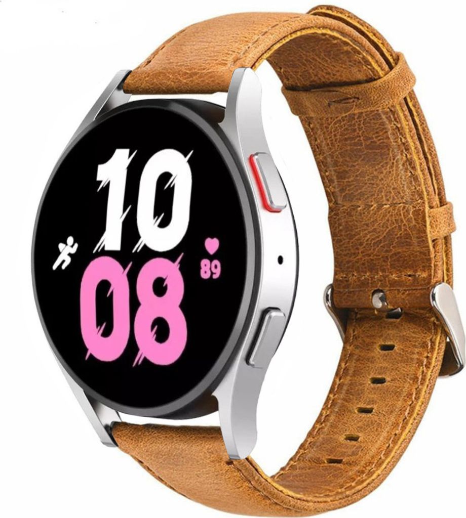 Strap-it Samsung Galaxy Watch 5 - 44mm Lederarmband (Braun)