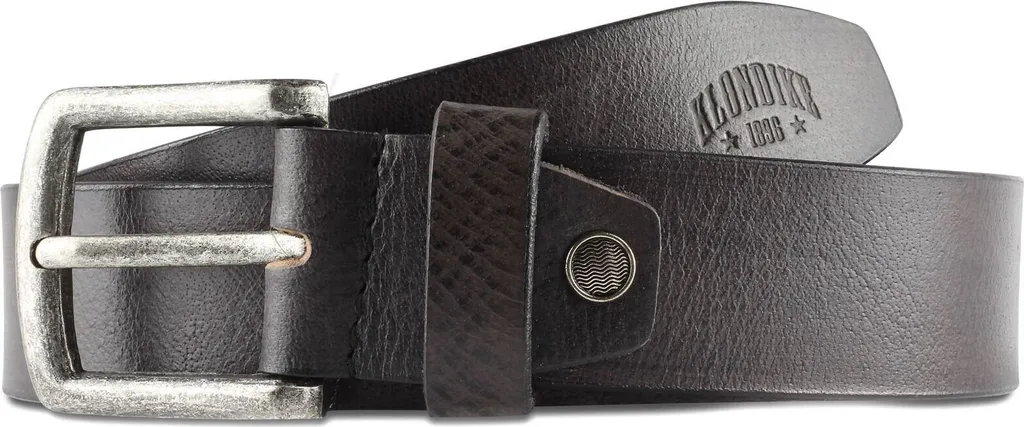 Cintura KLONDIKE 1896 Seth Belt W100 Grigia in Vera Pelle per Uomo