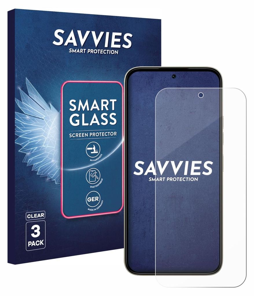 3x Savvies Schutzglas Folie für Tecno Spark 50 5G 9H Panzer Schutzfolie Glas Displayschutz klar transparent