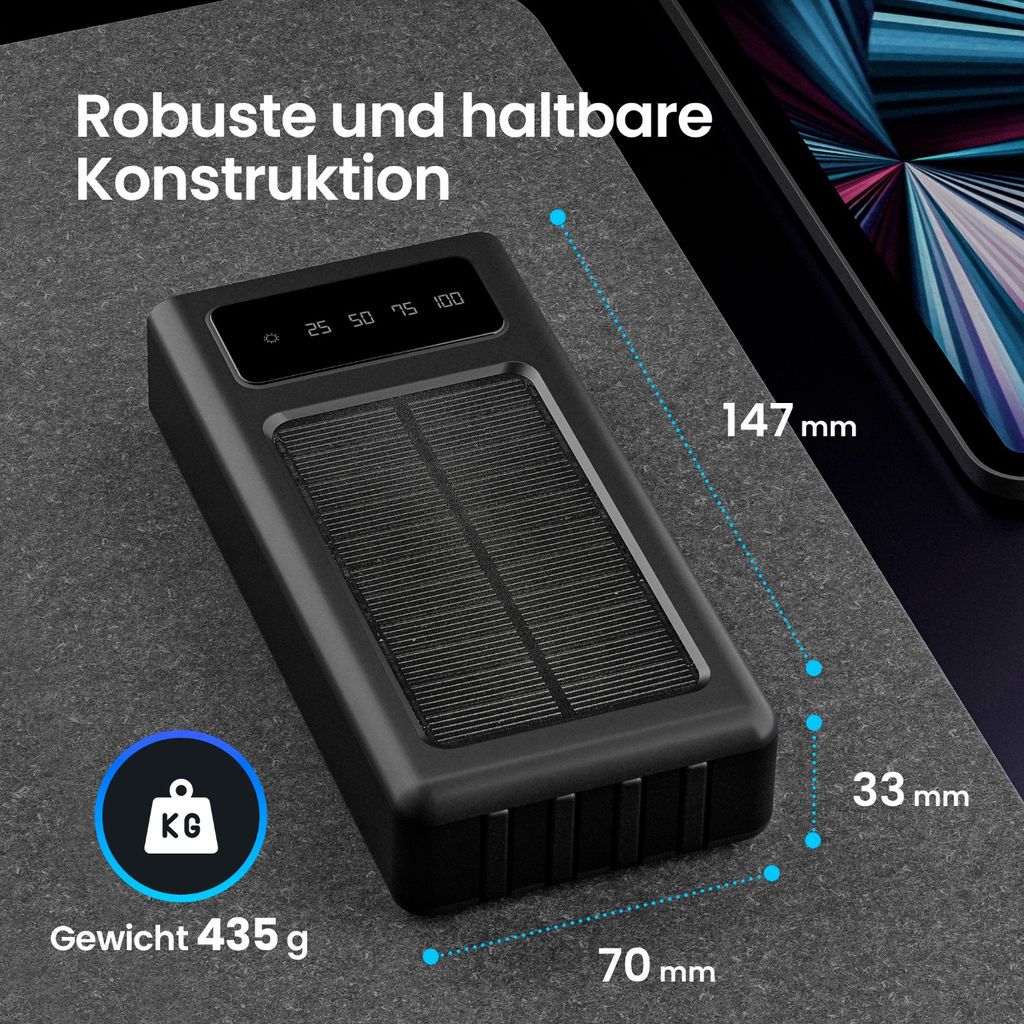 Extralink EPB-092 20000mAh Černá | Power banka | Solární Obrázek produktu 11