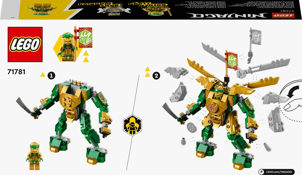 LEGO 71781 NINJAGO Lloyds Mech-Duell EVO, 2 Action-Figuren Produktbild 8