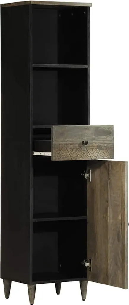 Mobile Alto da Bagno vidaXL 160cm in Legno di Mango Massiccio Naturale
