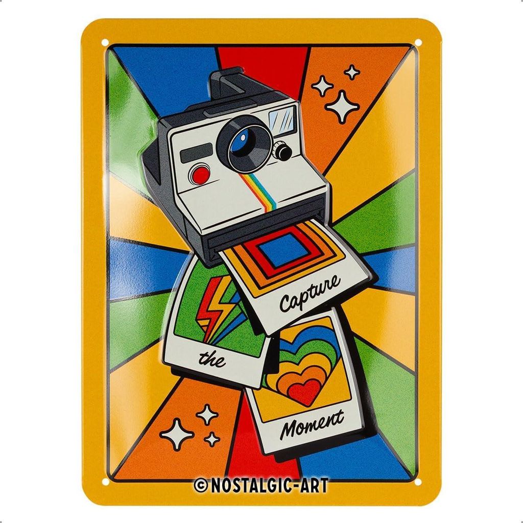 Nostalgic-Art - Blechschild 15 x 20 cm - Polaroid - Capture the Moment