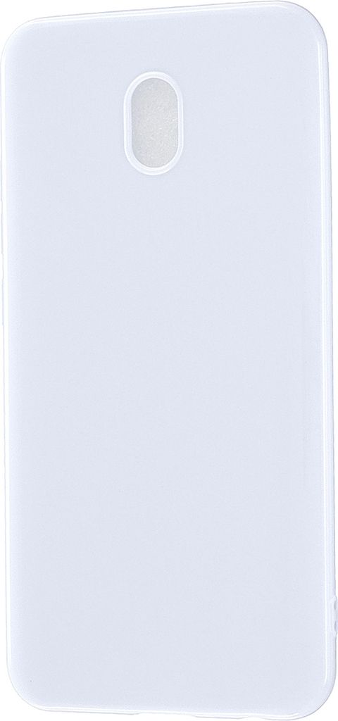 Für Redmi 8 / 8A Handyhülle Glossy TPU Telefon Fall Defender Full Body Protection Smartphone Shell Milch weiß