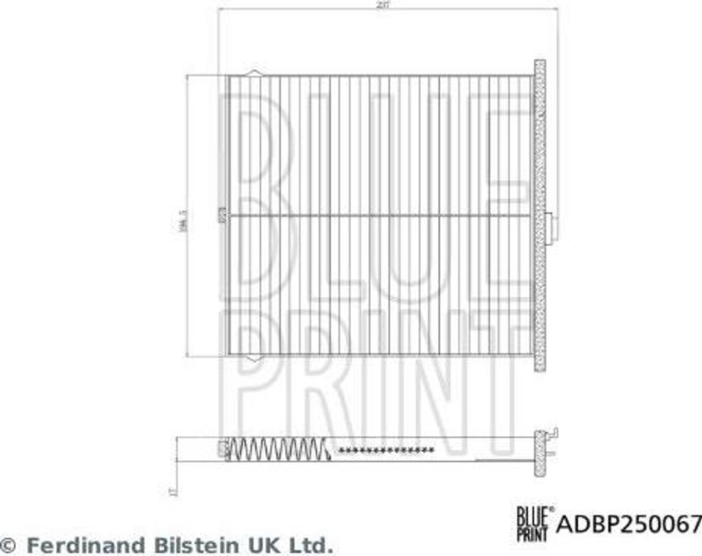 BLUE PRINT ADBP250067 Innenraumluftfilter OE KD4761J6X9A kompatibel mit CX-5