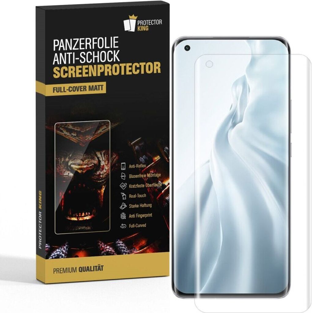 3x Panzerfolie für Xiaomi Mi 11 Ultra FULL COVER Displayschutz Displayfolie MATT