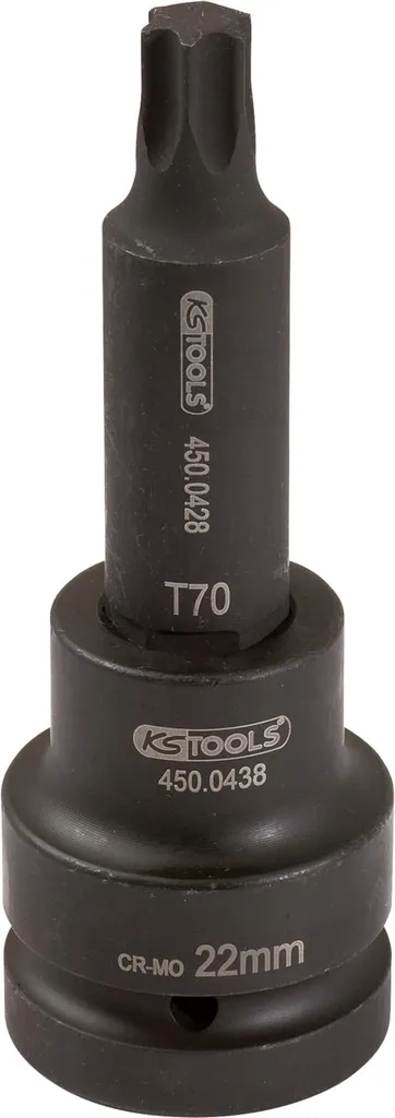 Démontez les vis Torx T70 grippées avec la douille longue 3/4" KS