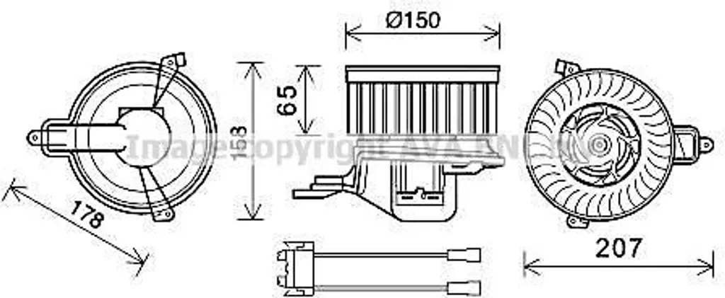 Moteur de ventilateur de chauffage OE 644195 pour Berlingo et Partner