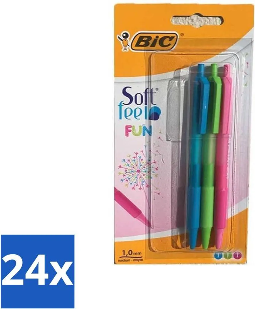 Design e Funzione: BIC 24 Penne a Sfera Retrattili Pastello - 1