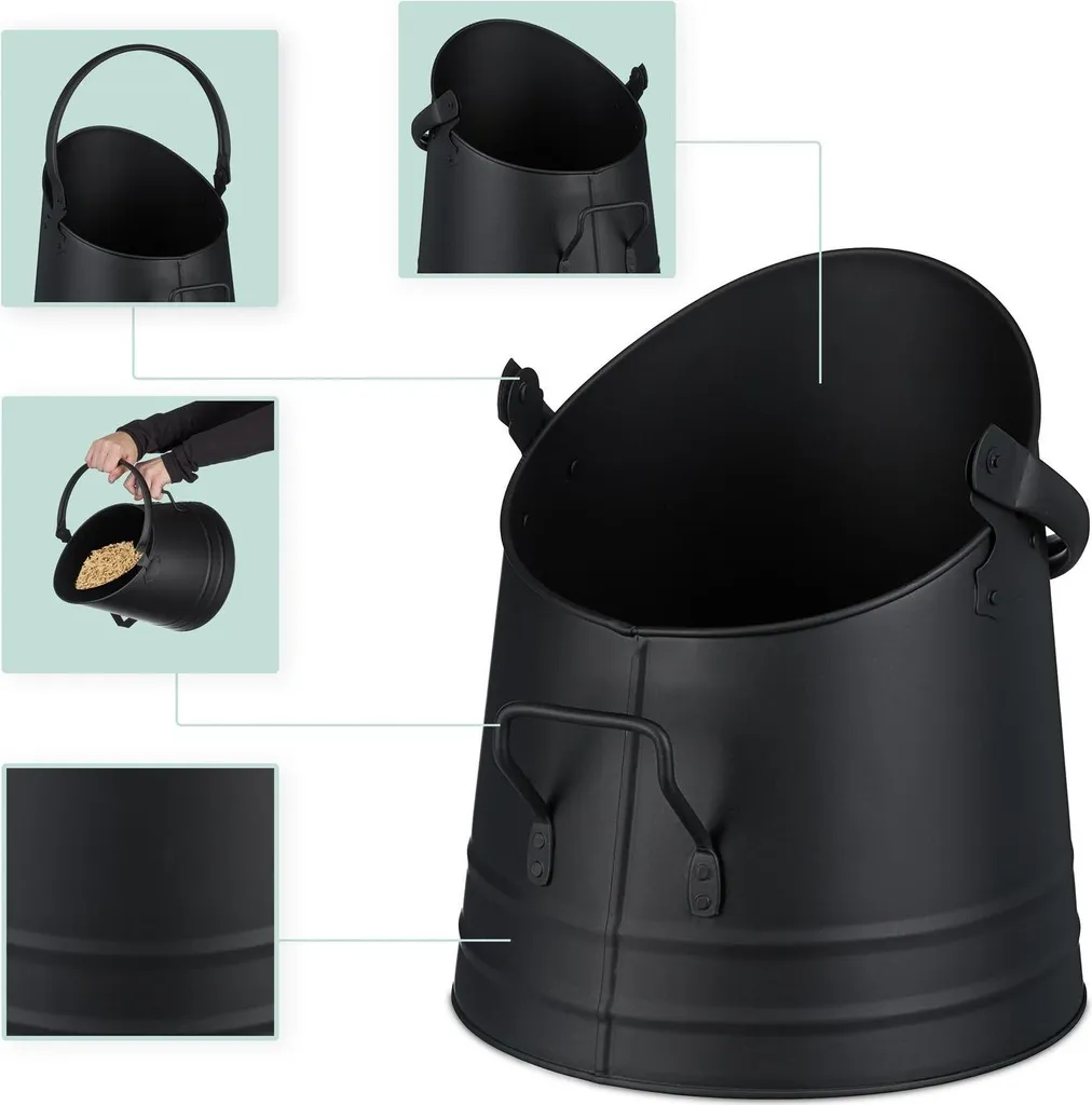 Évitez la poussière avec ce seau à charbon 6,5 L et sa pelle pratique