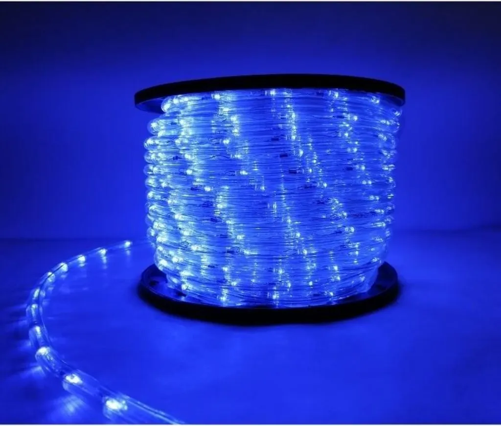 Guirlande LED Bleue 50 Mètres IP44 - Système Recoupable Secteur 220V