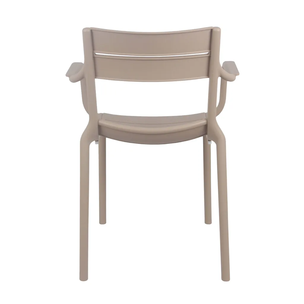 Sedia con Braccioli Paname Oviala | Plastica Beige Resistente - 4
