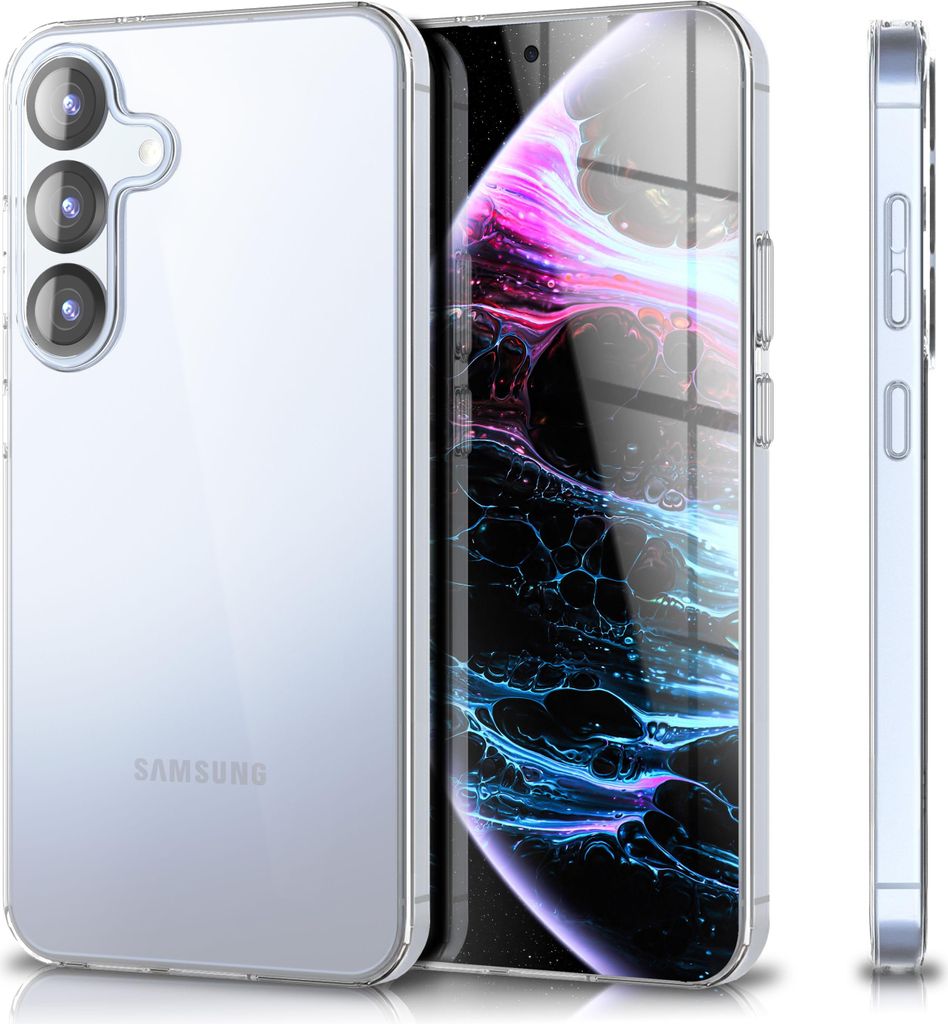 NALIA Hülle "GLAZE" für Samsung Galaxy S25 FE - Klare TPU Produktbild 
