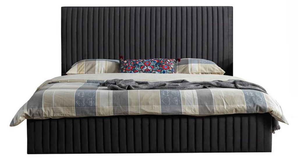 Schlafzimmer Möbel Nachttisch 2x Nachttisch Bett Komplett Schwarz Set 3tlg.