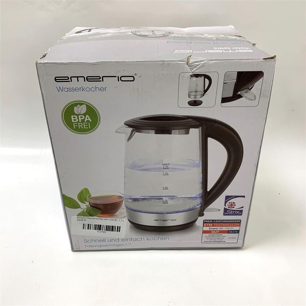 Emerio WK-123131 Emerio Wasserkocher, 1.7L, 360° schnurlos Obrázok produktu 
