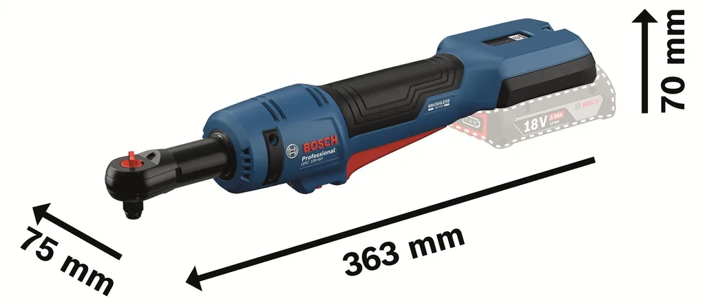 Clé à cliquet GRC 18V-60 compacte avec éclairage LED intégré - 13