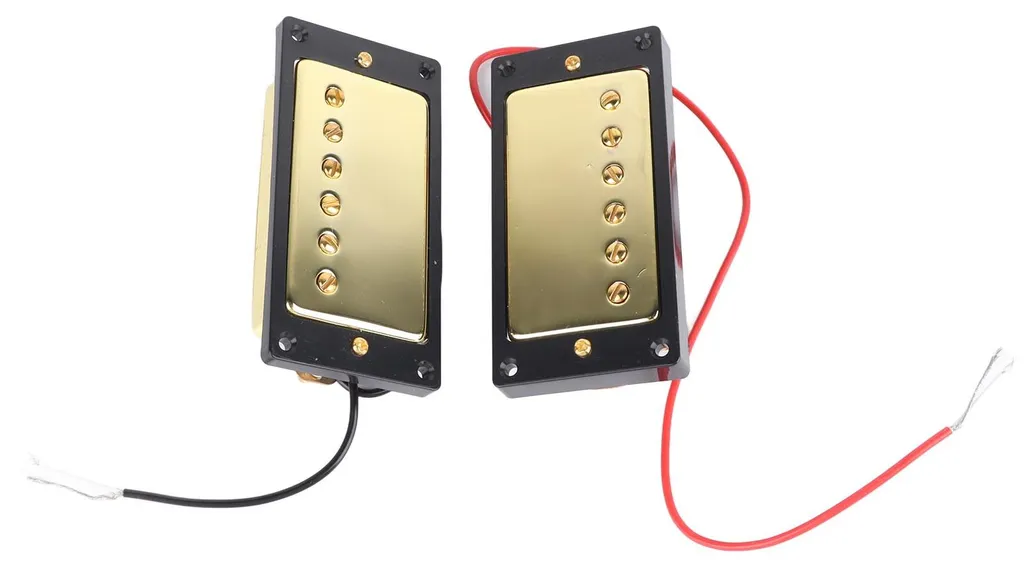 Micro Humbucker Métal Doré pour Guitare : Éliminez les Bruits Parasites - 10