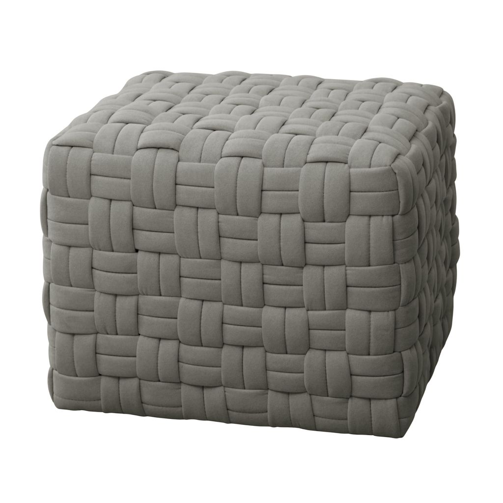 SVITA POPPY Hocker Sitzpouf geflochten Sitzhocker Fußhocker für Sessel