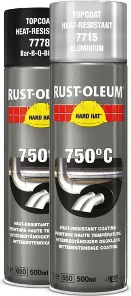 Rust Oleum Hitzebeständige Deckbeschichtung 500ml schwarz - Produktbild 
