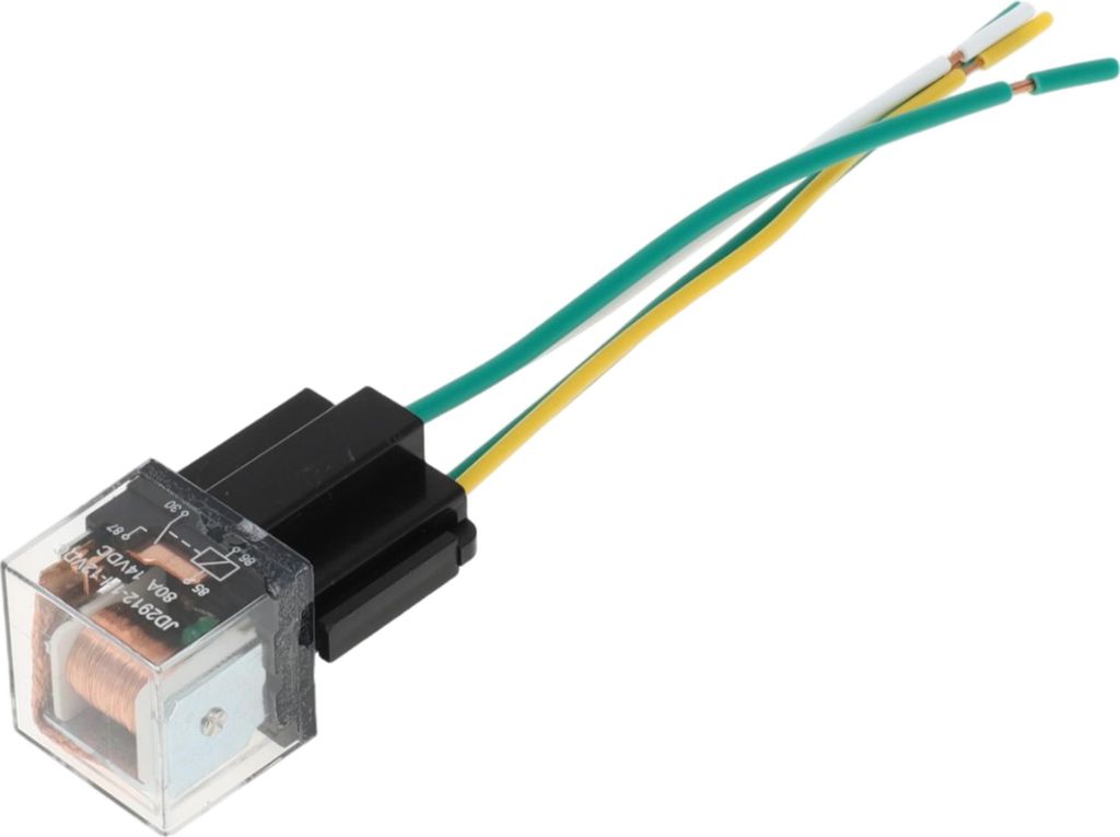 4 Pins 80A 1 Stk. 12V Auto-Relais Auto Motorrad LKW Boot Wasserdichtes Auto-Relais mit Kabelbaumsteckdose Klar Schwarz