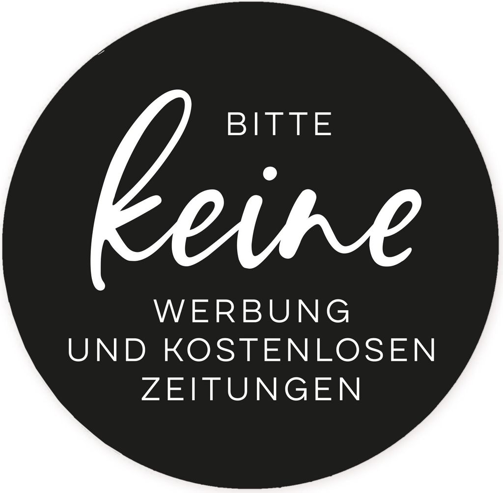 2 Briefkasten Aufkleber KEINE WERBUNG ZEITUNG | Wetterfest UV beständig NORDEULE