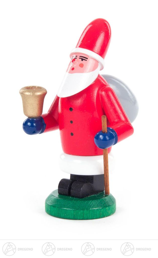 Weihnachtliche Miniatur Ruprecht mit Kerzenhalter für Kerze d=7mm Höhe ca 8 cm NEU