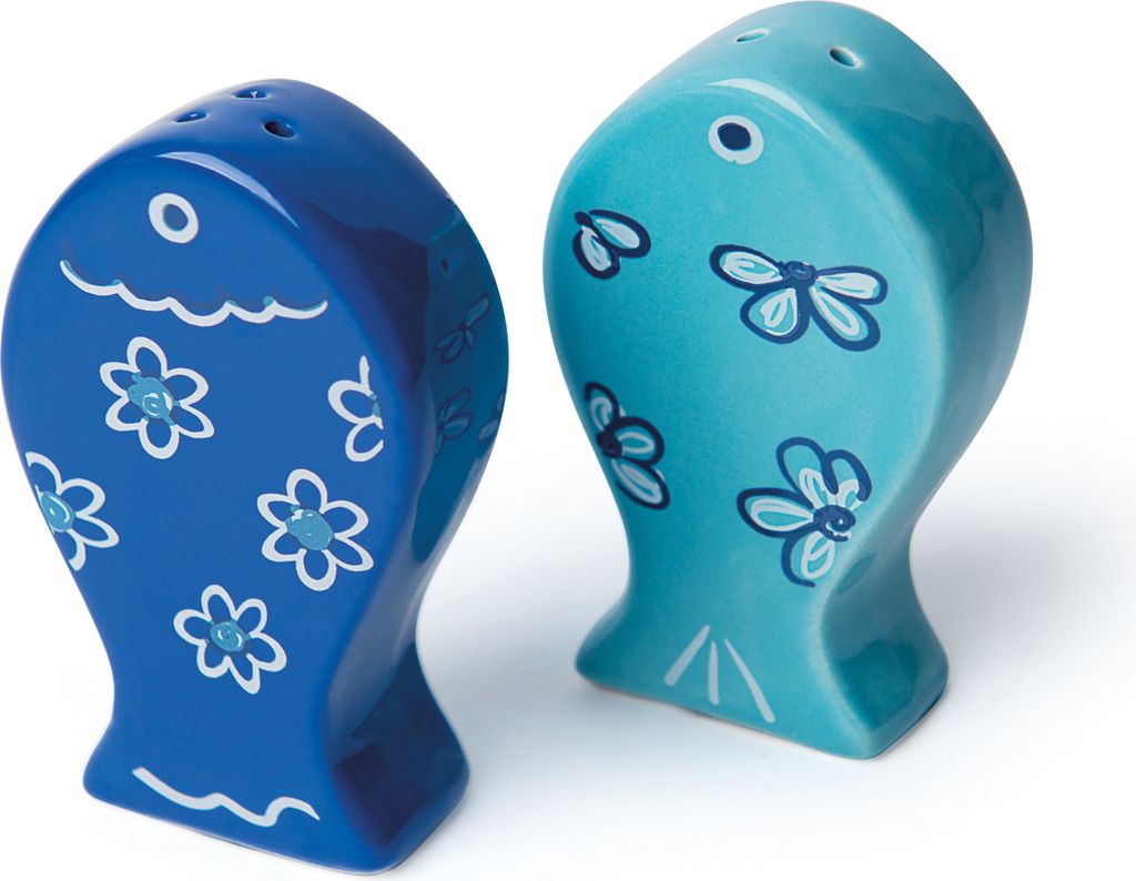 Excelsa salz und pfefferstreuer Ocean keramik 2x7,5x3,5 cm blau