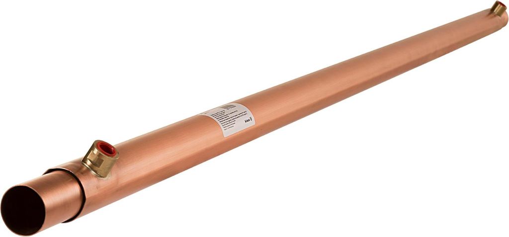 Showersave Fallrohrwärmetauscher QB1-16 Duschrohr 1680mm DN50 Kupfer Wärmetauscher für Duschabwasser