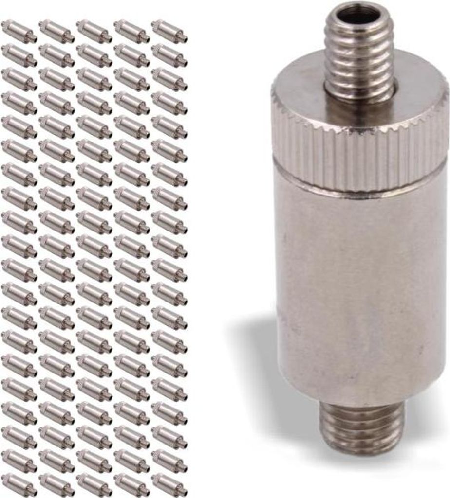 100x Drahtseilhalter / Gripper 30, M8 Außengewinde, für Drahtseil Ø 2,0 mm - 3,0 mm | vernickelt