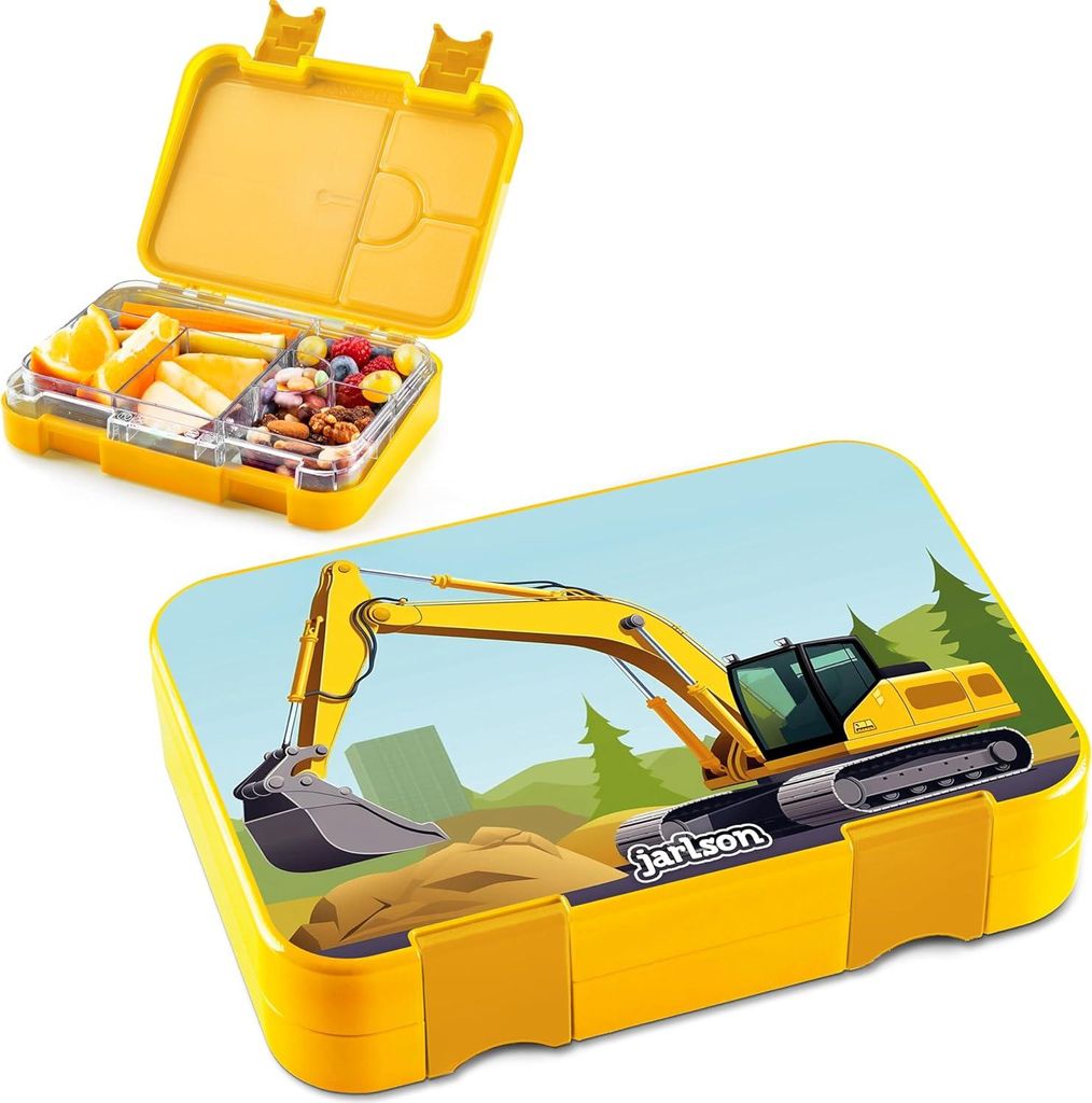 Toni Lunchbox mit Fächern - Bento Box auslaufsicher - Snackbox für Kinder - Kleinkinder und Schule - Mädchen und Jungen - Bugger