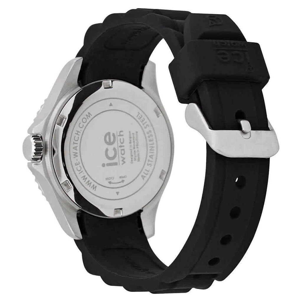 Ice-Watch ICE Steel Orologio Unisex Large (44mm): Cinturino In Silicone Nero Effetto Tessuto E Quadrante In Acciaio Rosa Dorato. Resistente All'acqua 10 ATM. - 2