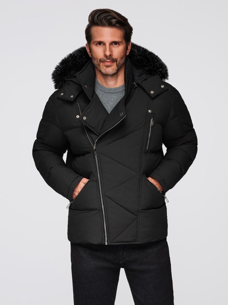 Ombre Clothing Winterjacke für Männer Preoke schwarz L Produktbild 