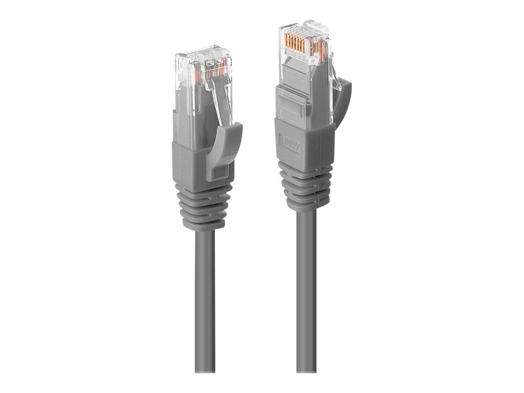 LINDY Patchkabel Cat6 UTP Premium grau 0.30m