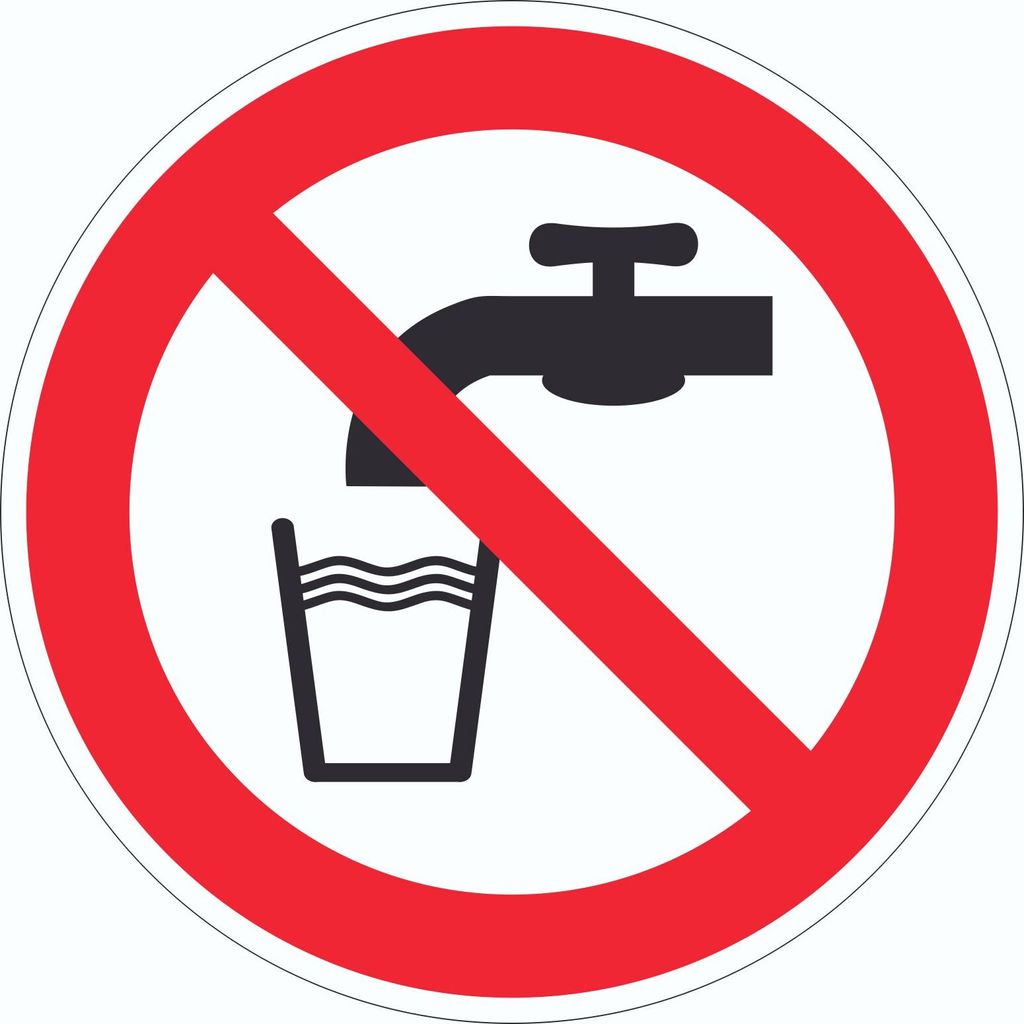 Kein Trinkwasser Aufkleber Kreis Nicht Trinken Ø400mm